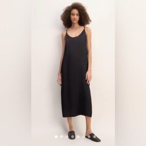 Everlane black slip dress NWT